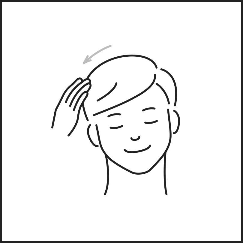 Take an appropriate amount and apply to hair.